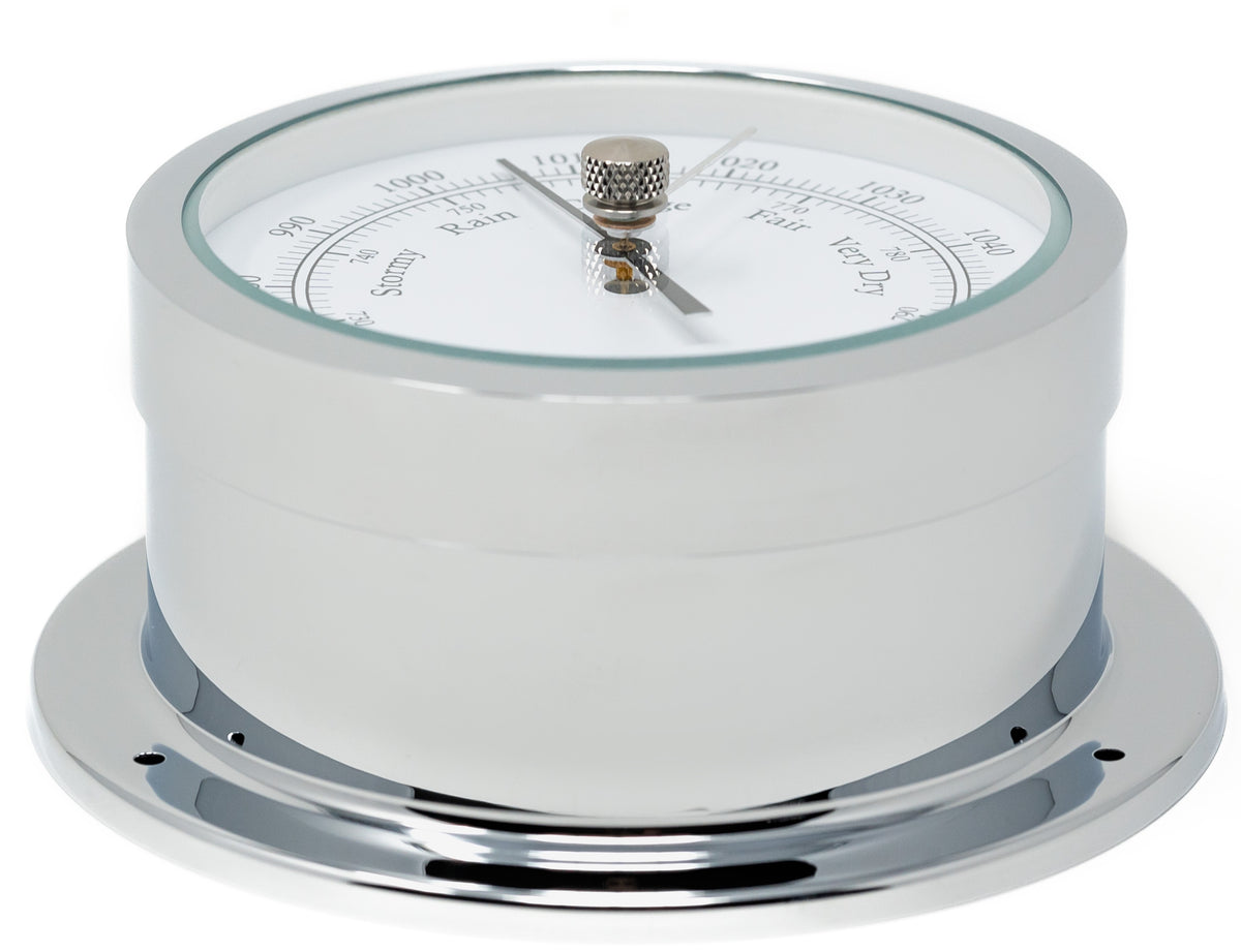 Barigo Star Barometer | Polished Chrome with White Face | 110 mm | 1185CR