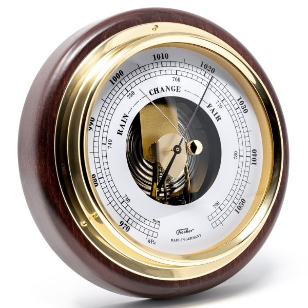Popular Mahogany 170mm Barometer & Tide Clock Combo