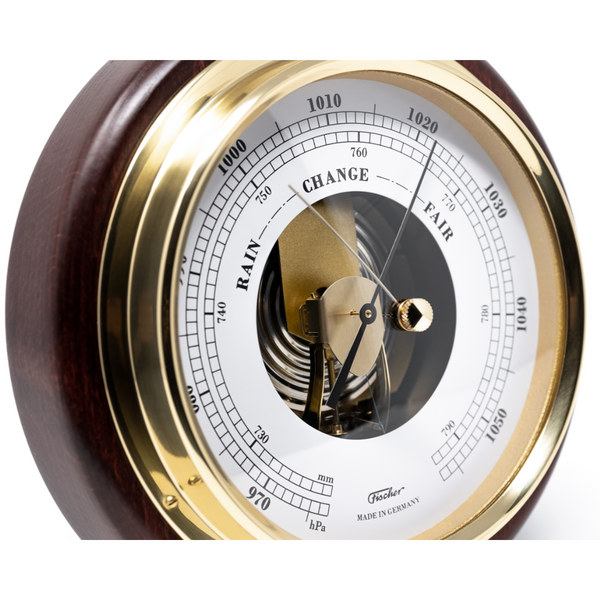 Popular Mahogany 170mm Barometer & Tide Clock Combo Barometers&Clocks