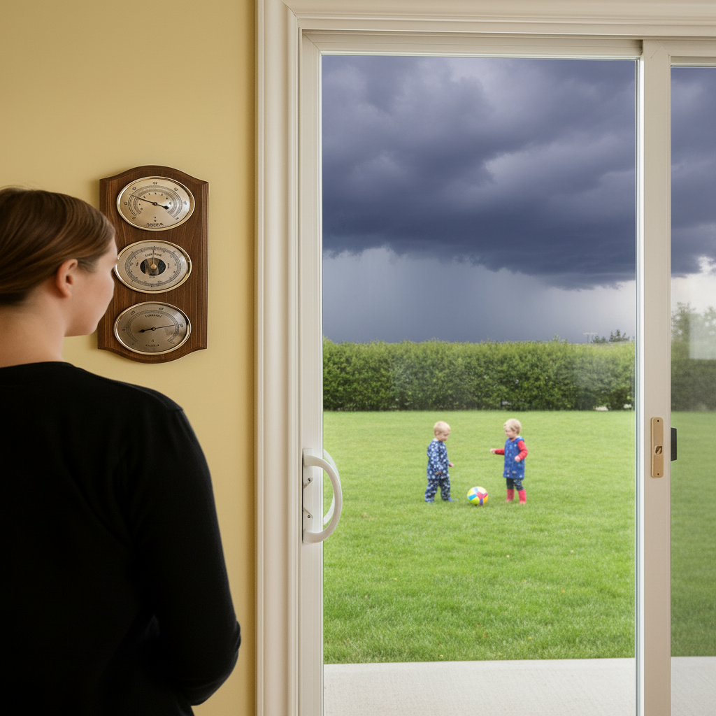 Rustic Oak & Brass Weatherstation - 3 in 1 - Hygrometer + Barometer + Thermometer
