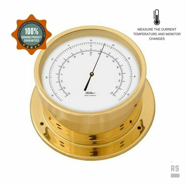 Nautical Polished Brass Precision Thermometer