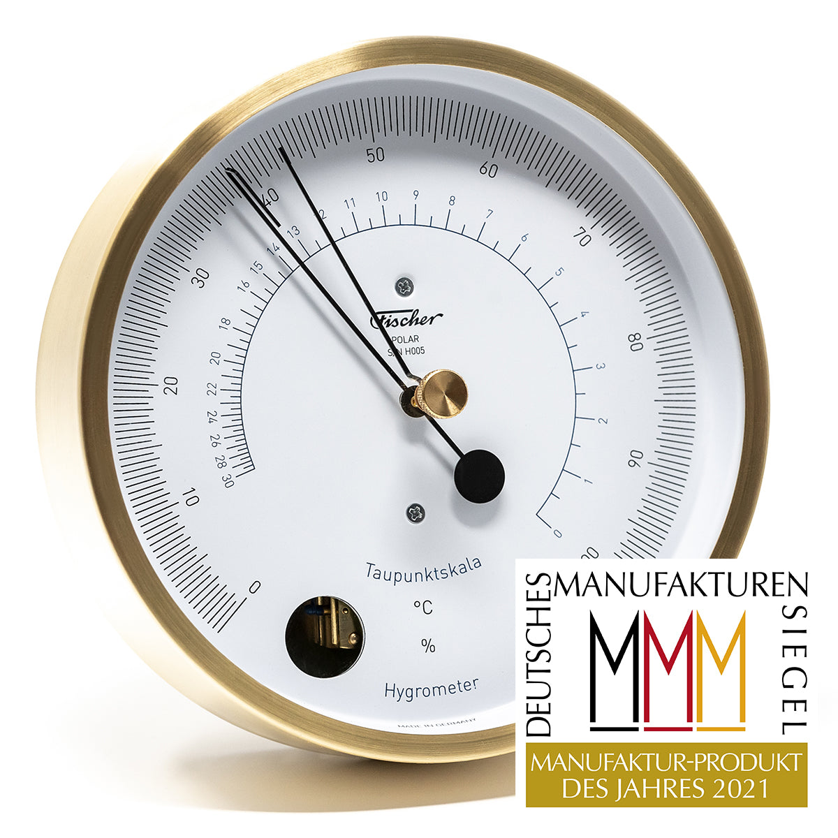 POLAR Instruments - Hygrometer Brushed Brass