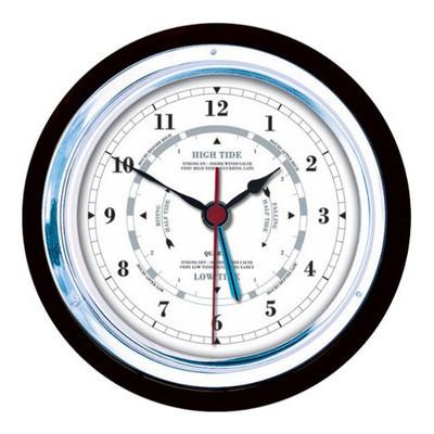 Fischer ebony and chrome time and tide clock in one