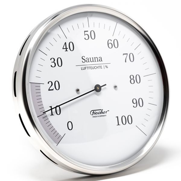 Sauna Hygrometer  White & Stainless Steel 160mm MODEL: 192-01