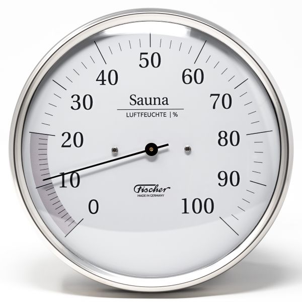 Sauna Hygrometer  White & Stainless Steel 160mm MODEL: 192-01