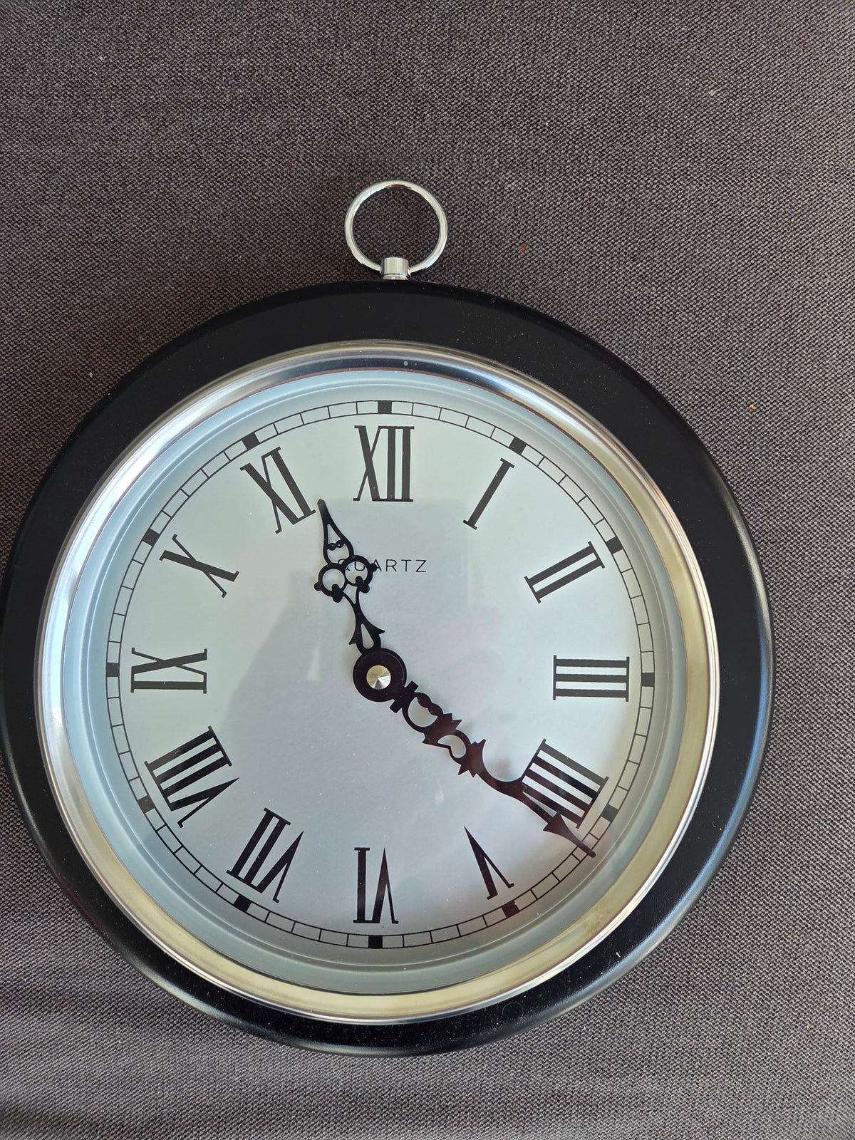 Ebony &amp; Chrome Clock