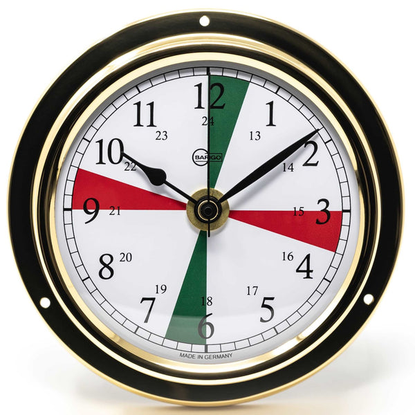 Barigo Regatta Quartz Clock with Radio Sectors 684MSFS – Polished Bras ...