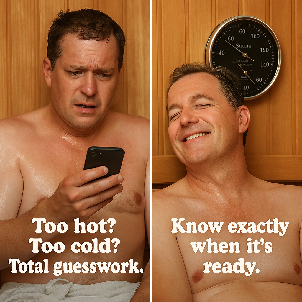 Fischer 195 sauna thermometer and hygrometer in white and black