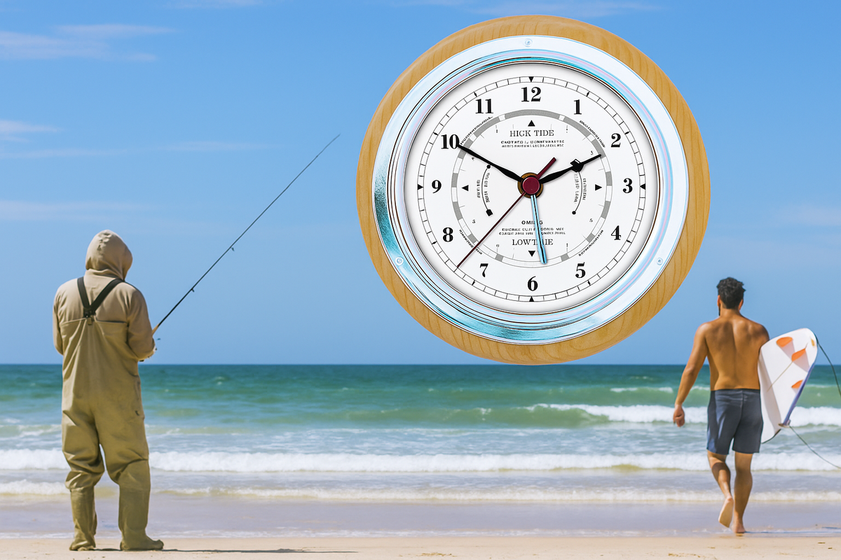 Popular Ash &amp; Chrome  170mm Tide Clock