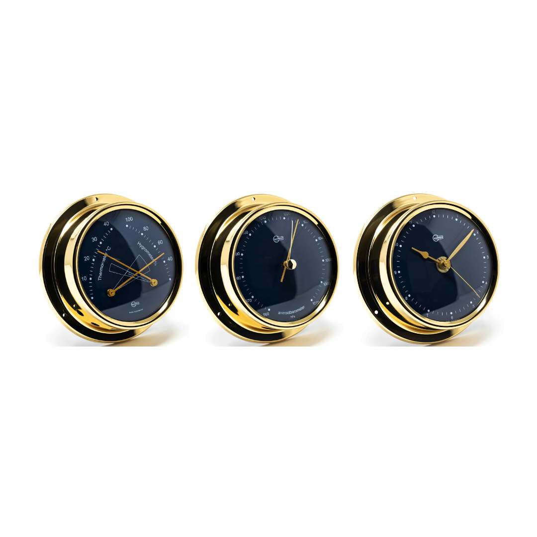 Barigo Regatta Barometer Clock Hygrometer Thermometer Combo