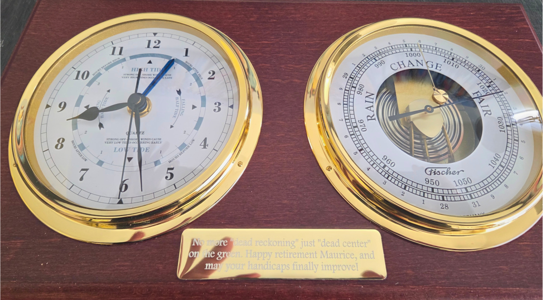 Barometer Clock Combo Insert Engraving service - Barometers&Clocks