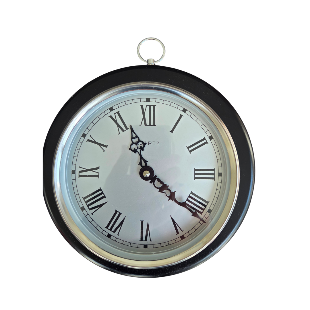Ebony &amp; Chrome Clock