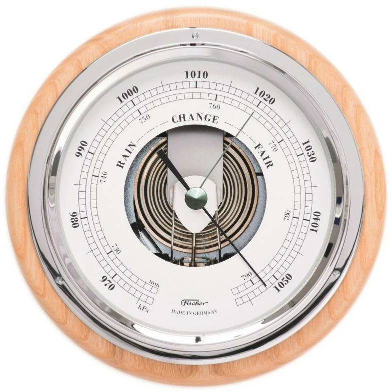 Barometer &  Tide Clock Duo Combo | Ash & Chrome | 170mm | 1434TD & B-32
