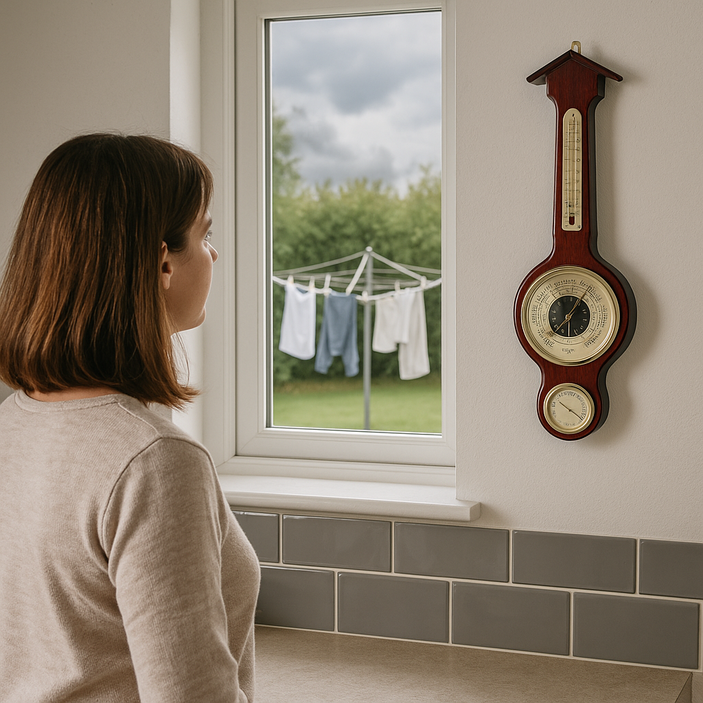 Traditional weather station used to read changing weather conditions at home