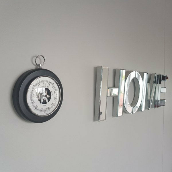 Barometer Black &amp; Chrome
