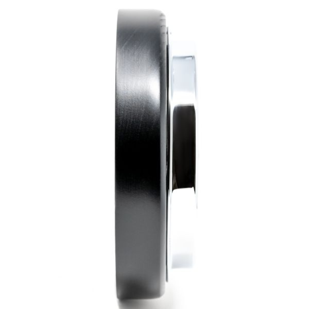 Ebony &amp; Chrome 170mm Tide only Clock