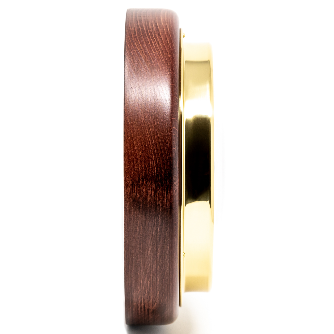 Mahogany &amp; Brass 170mm Tide only Clock