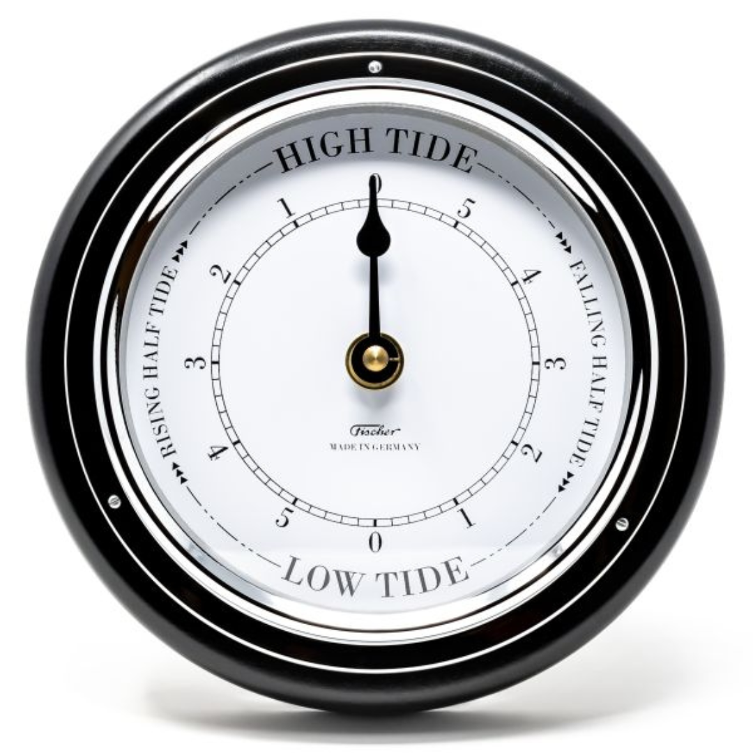 Tide Clock -Black &amp; Chrome