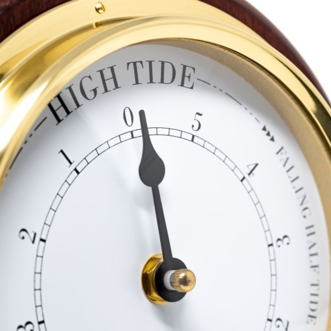 Mahogany &amp; Brass 170mm Tide only Clock