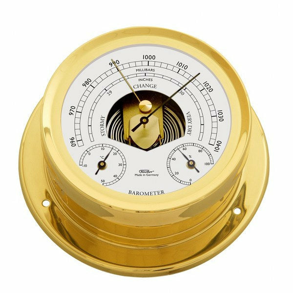 Brass Weatherstation 3 in 1 - Hygrometer + Barometer + Therometer