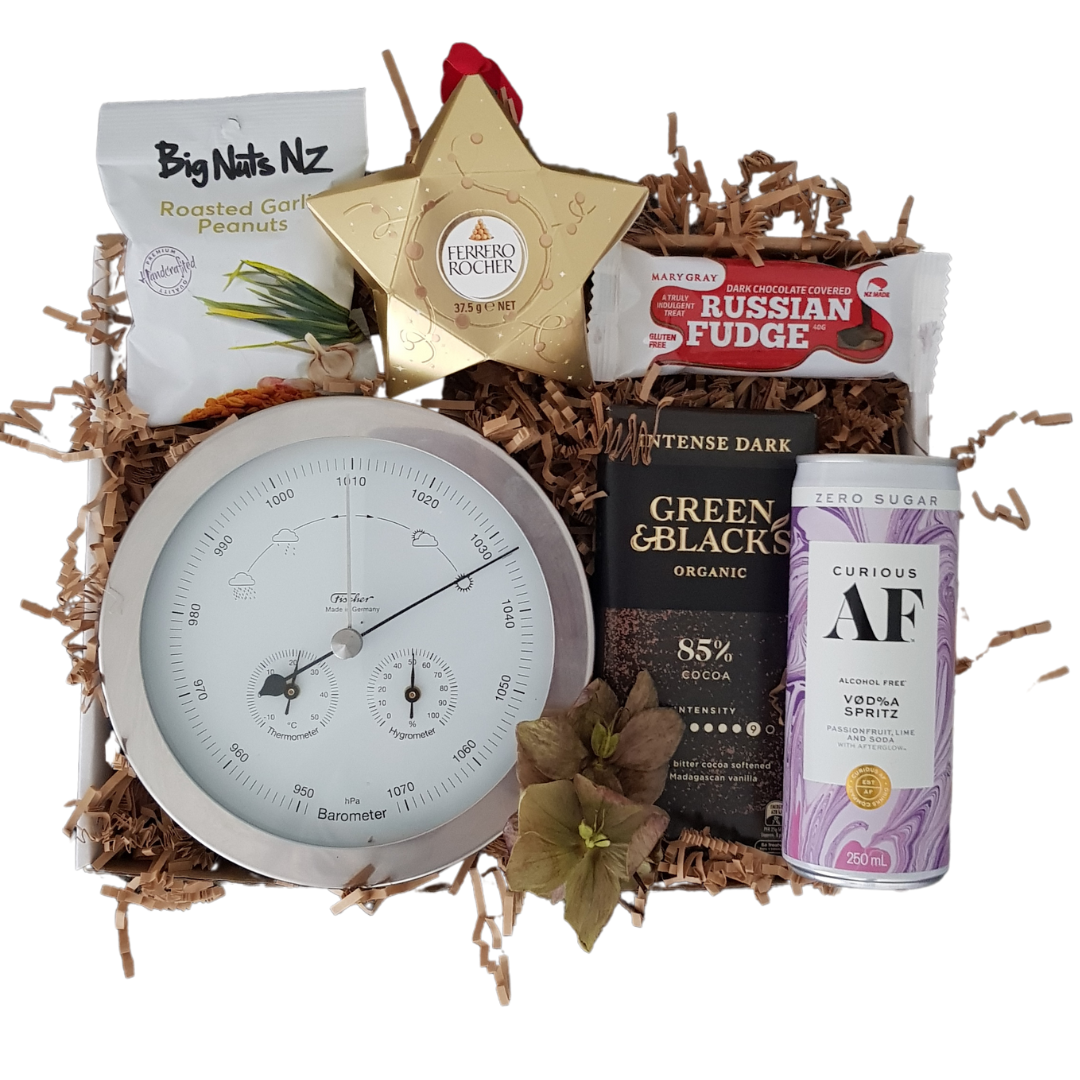 Deluxe Stainless &amp; White Indoor / Outdoor Weather Instrument Gift Box