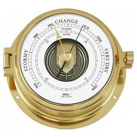 Solid Polished Brass Marine Barometer