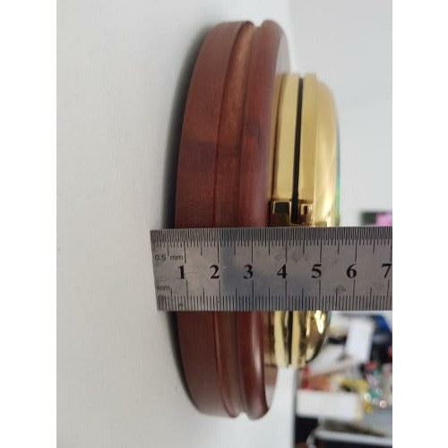 Brass Porthole Mahogany Barometer