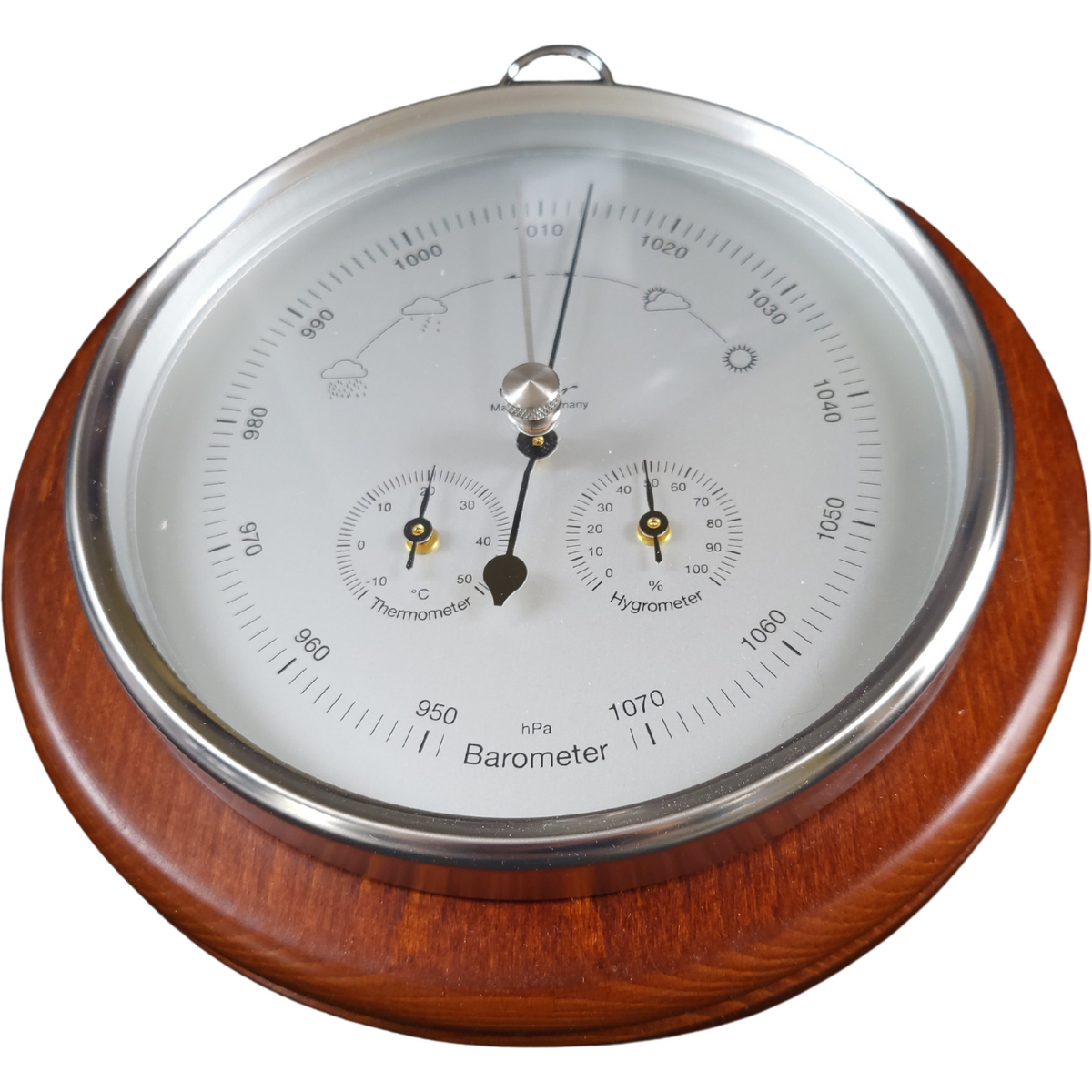 Modern  Cherry Wood Weather-Station
