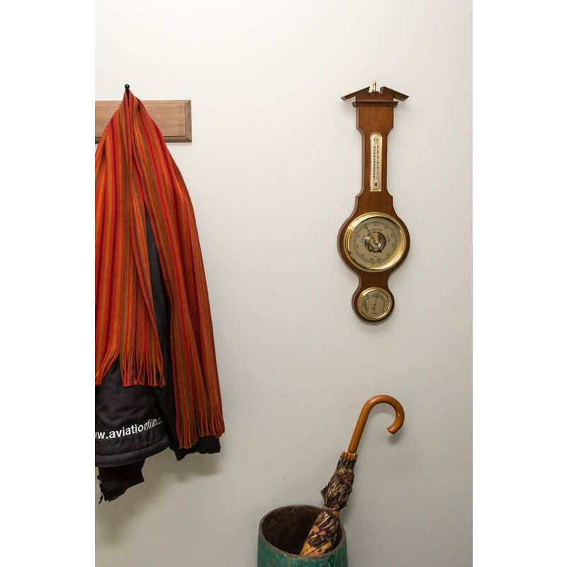 Large Traditional Mahogany Weather Station