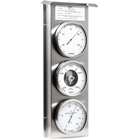 Impressive Indoor &amp; Outdoor Weatherstation- 3 in 1 - Hygrometer + Barometer + Therometer