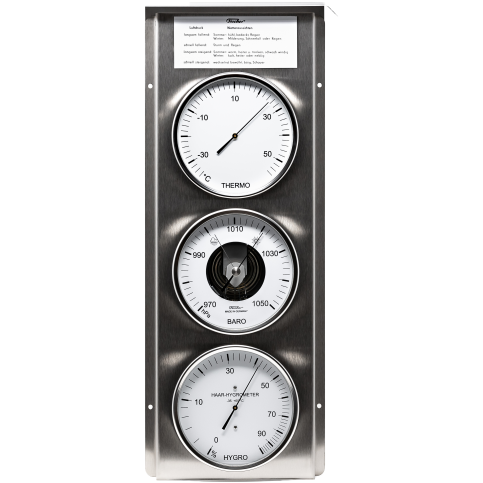 Impressive Indoor &amp; Outdoor Weatherstation- 3 in 1 - Hygrometer + Barometer + Therometer