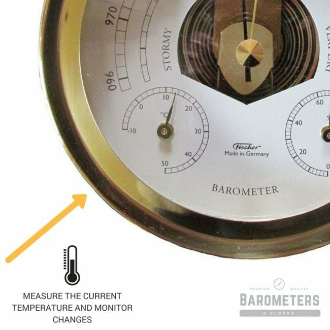 Brass Weatherstation 3 in 1 - Hygrometer + Barometer + Therometer