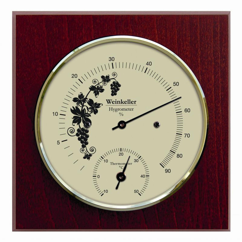 Wine Cellar humility &amp; Temperature on Mahogany Gauge