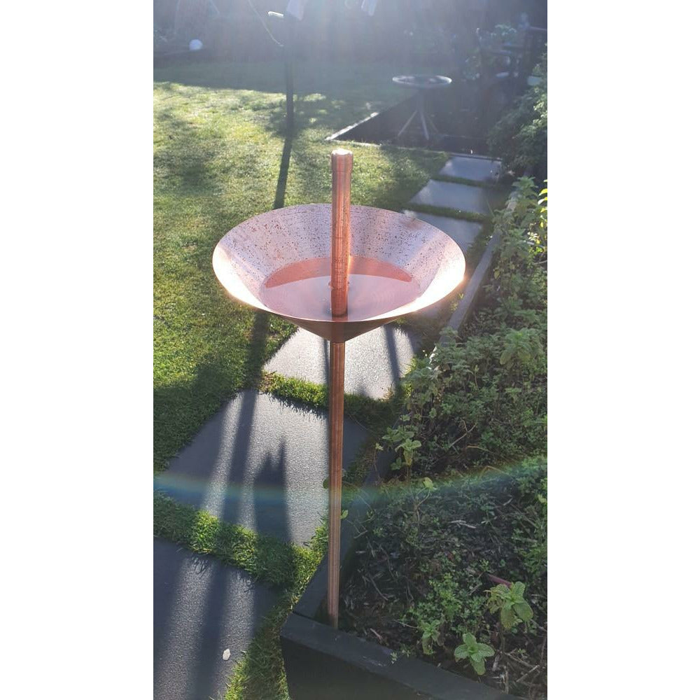 Rain gauge made of solid copper